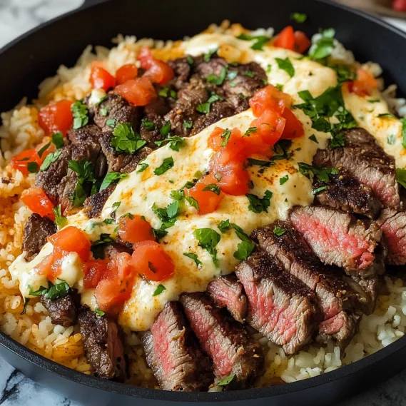 A plate of food with rice and meat.