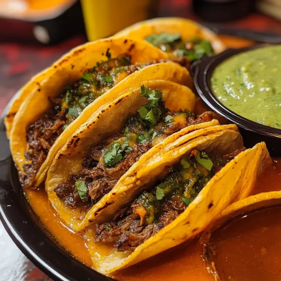 A plate of tacos with a side of guacamole.