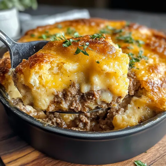 A close up of a delicious casserole.