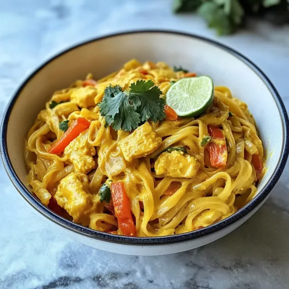 A bowl of noodles with vegetables.