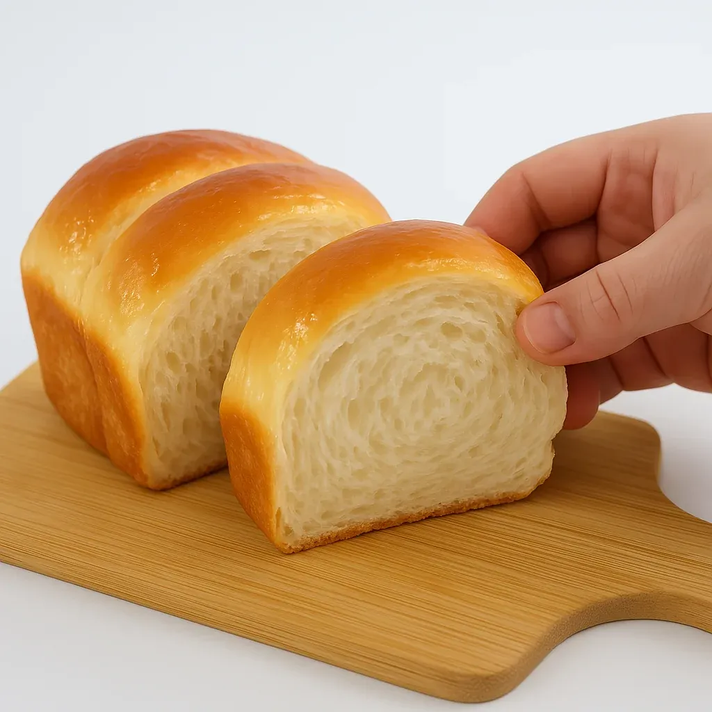 A person is cutting a loaf of bread.