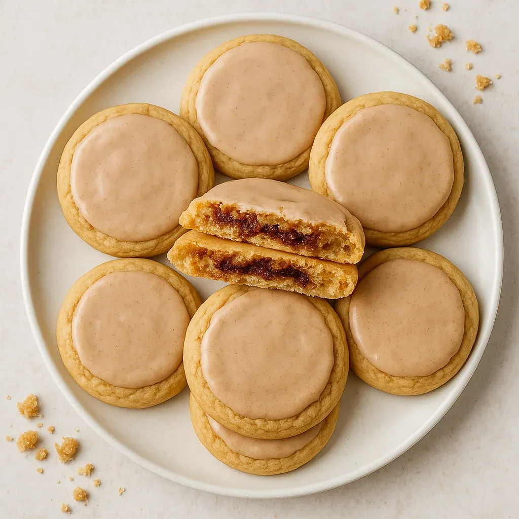 A plate of cookies with a bite taken out of one.