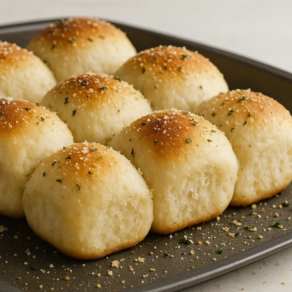 A plate of bread with seasoning on it.