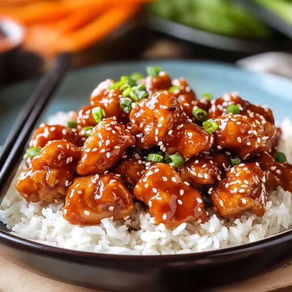 A plate of food with rice and chicken.