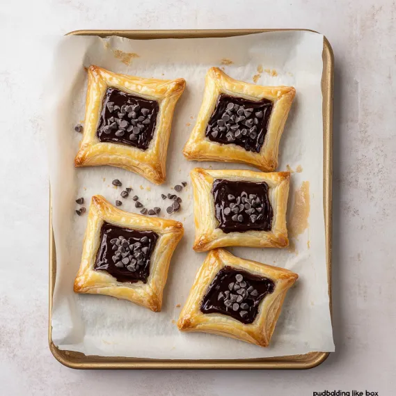 A plate of chocolate covered pastries.
