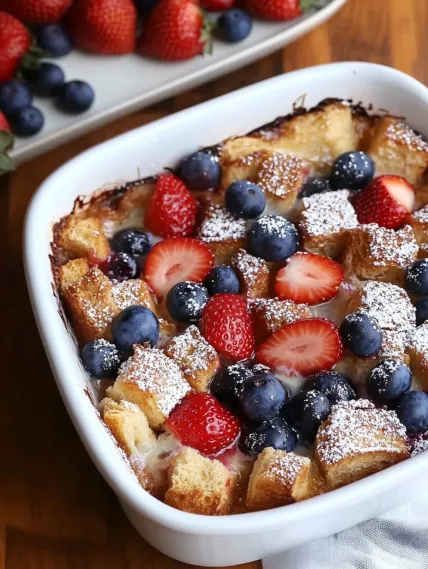 A bowl of food with strawberries and blueberries.