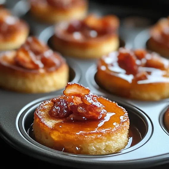 A cupcake with a bacon topping.