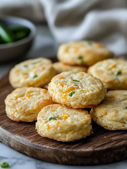 A plate of cheese biscuits.
