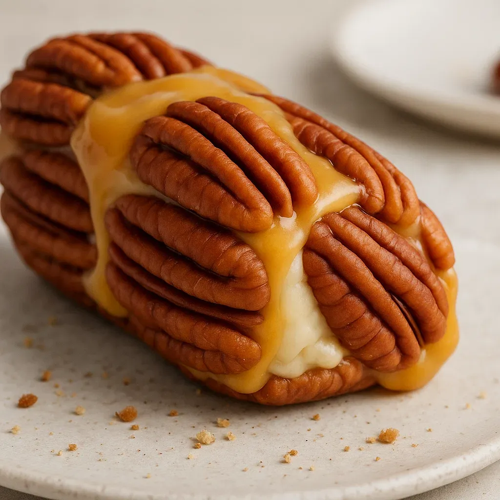 A piece of food on a plate.