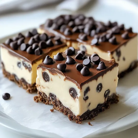 A piece of cake with chocolate and chocolate chips.