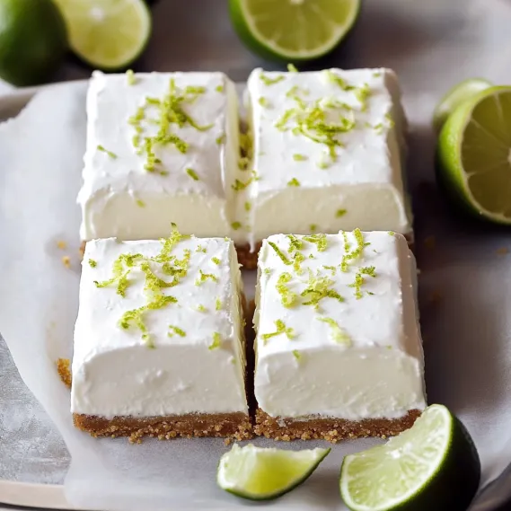A slice of cake with lime wedges on top.