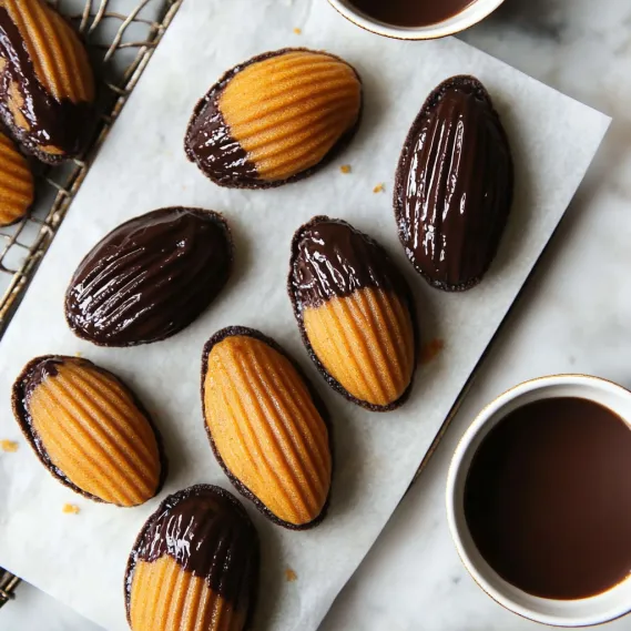 Chocolate and almond cookies on a wax paper.