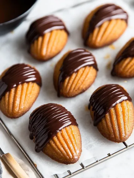 Chocolate covered mini donuts.