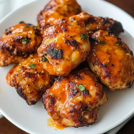 A plate of chicken wings with sauce.
