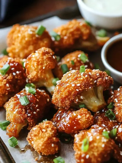 A plate of fried food with a bowl of sauce.