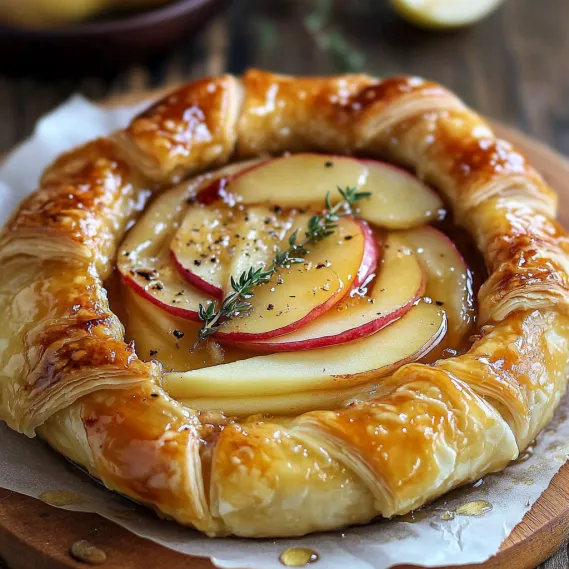 A pastry with apples and spices.