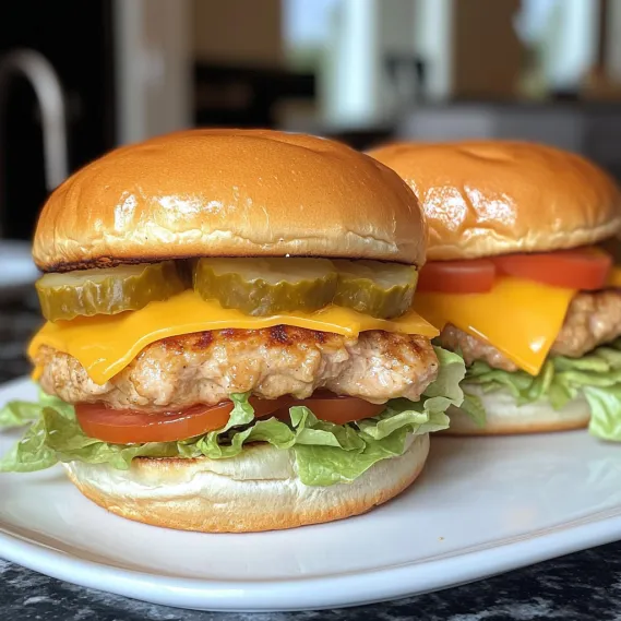 Two sandwiches on a plate.