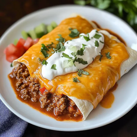 A plate of food with a white sauce on top.