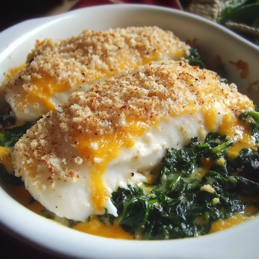 Aunt Carol's Spinach and Fish Bake