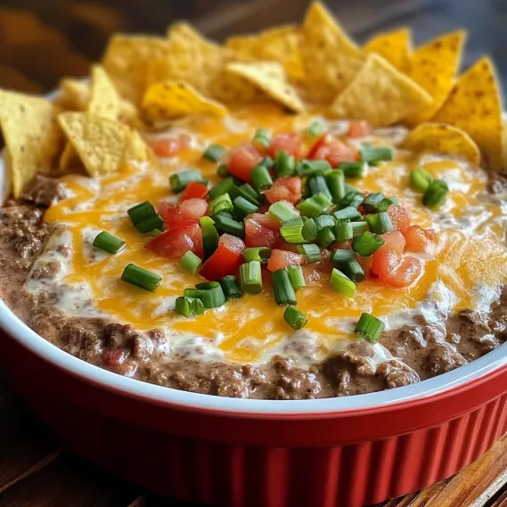 A bowl of nachos with tomatoes and green peppers.