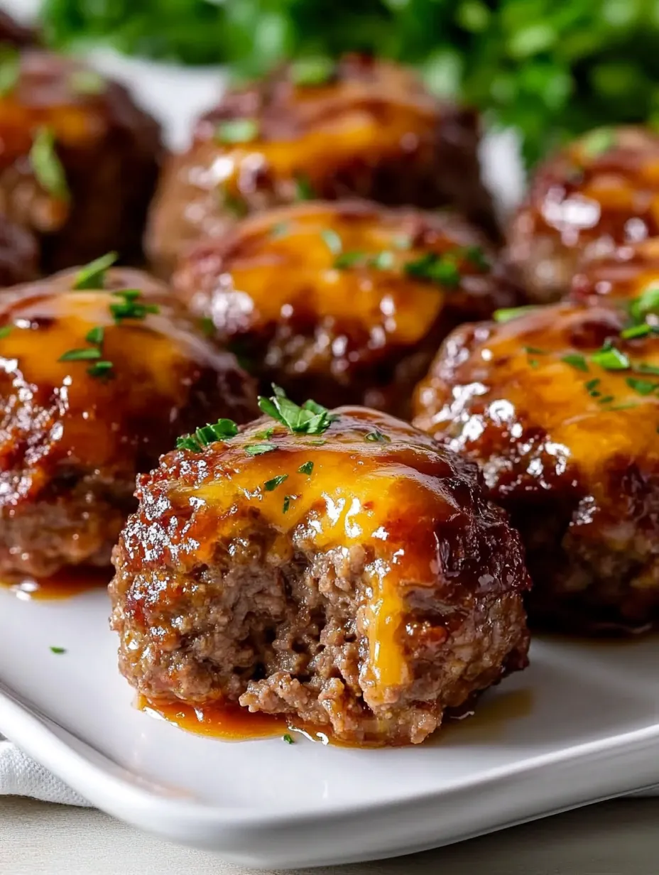 Cheesy Stuffed Meatloaf Bites
