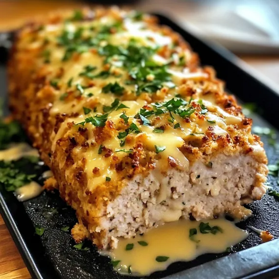 A piece of food with cheese on it.