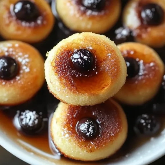 A bowl of food with a blackberry on top.