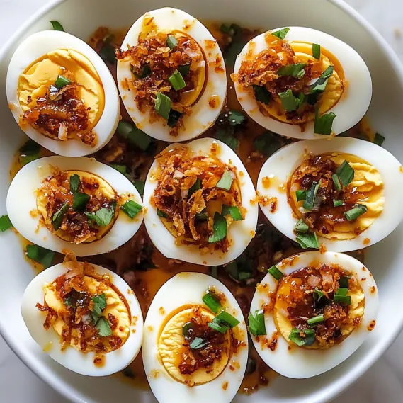A bowl of eggs with bacon and cheese.