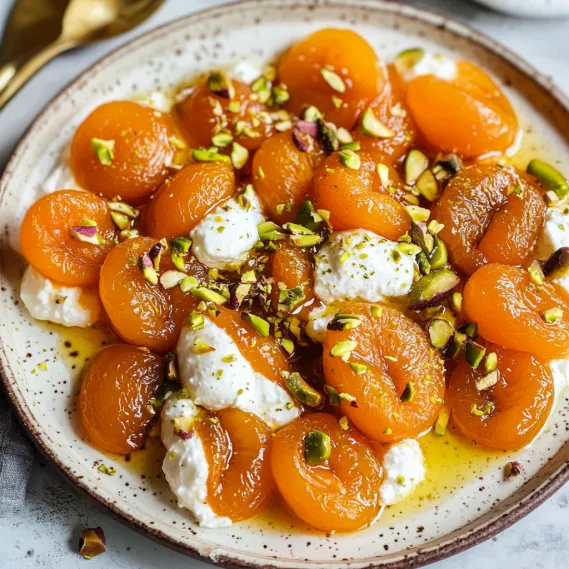 A plate of food with a white sauce and orange slices.