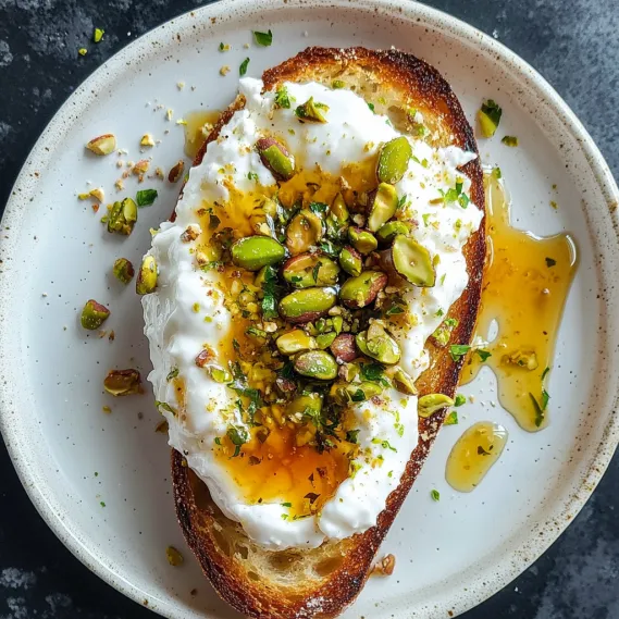 A slice of bread with white cream and nuts on top.