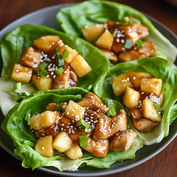 A plate of food with chicken and lettuce.