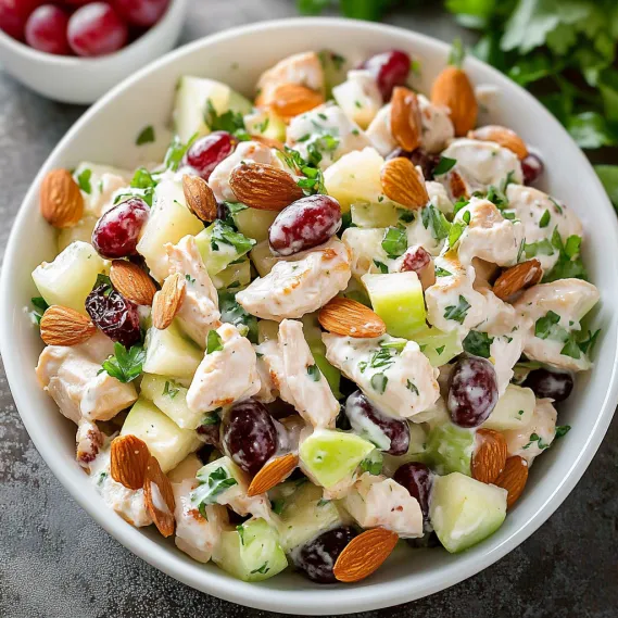 A bowl of fruit salad with nuts.