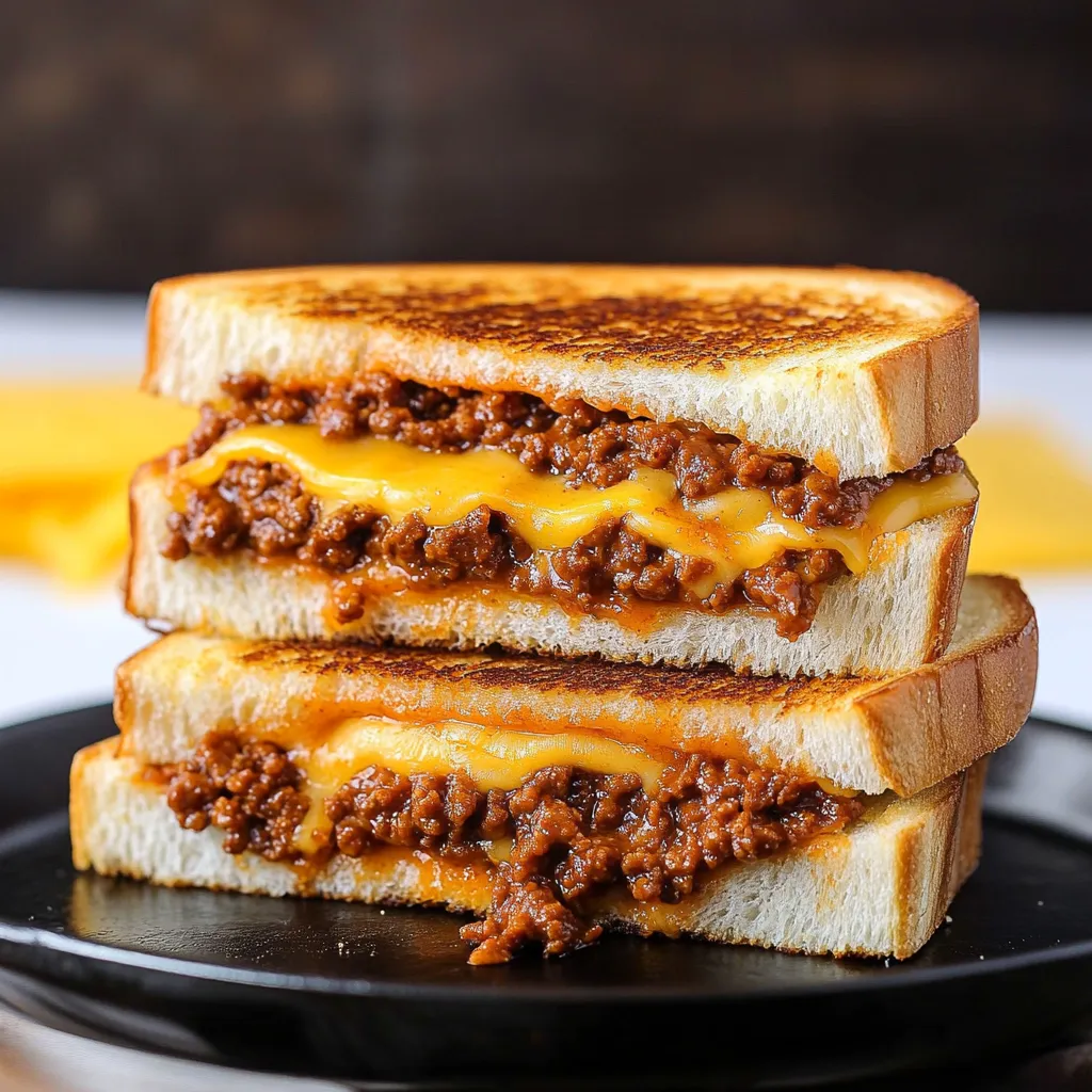 homemade Sloppy Joe Grilled Cheese