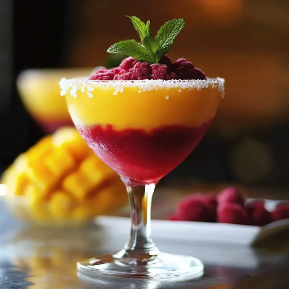 A glass of fruit juice with a straw.