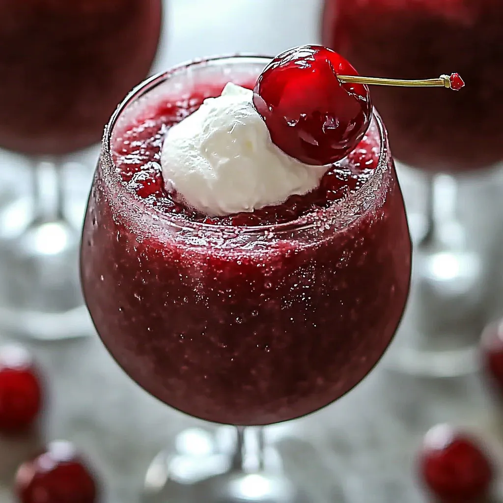 Easy Cherry Rum and Coke Slushie