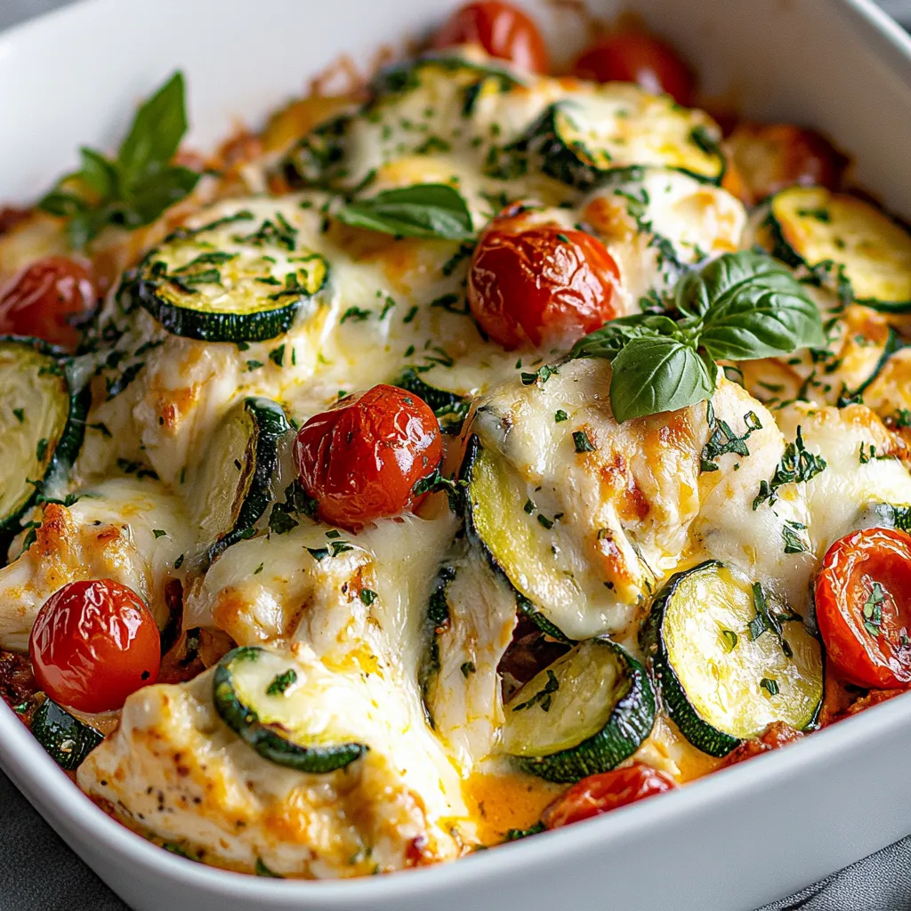 cheesy Chicken Zucchini Bake