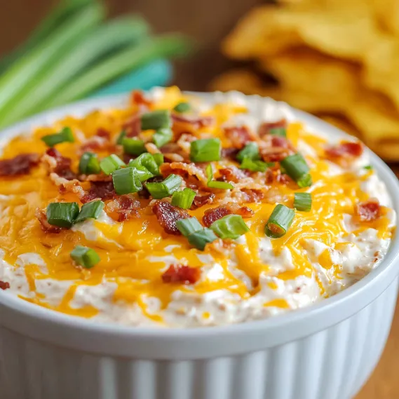 A bowl of cheese and bacon soup.