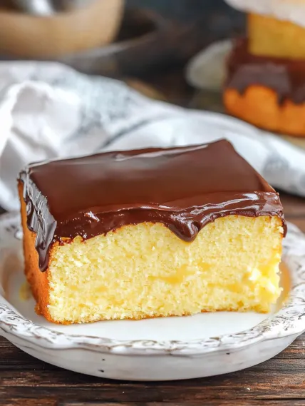 A slice of chocolate cake on a plate.