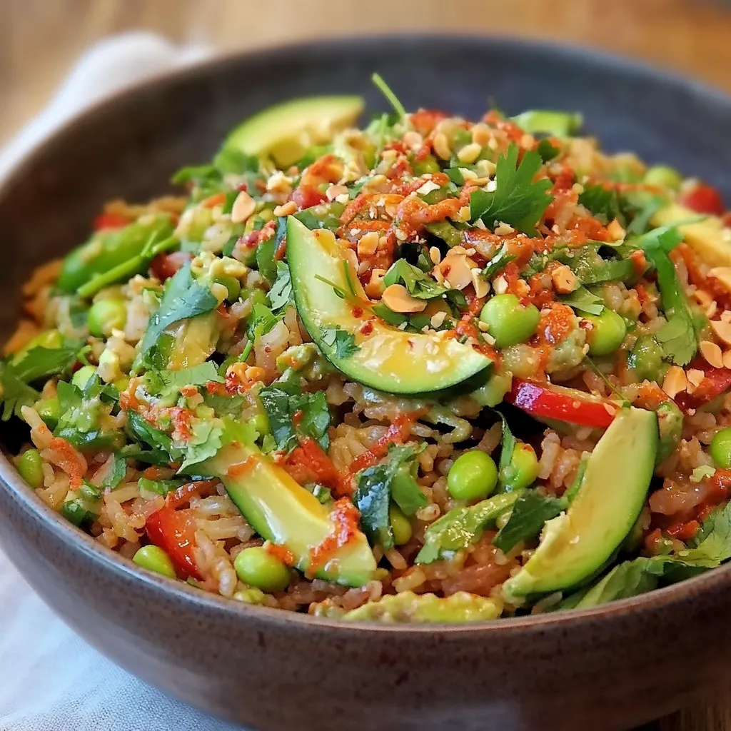 Crispy Rice Salad with Peanut-Chili Dressing