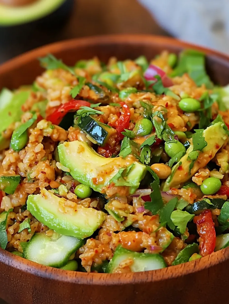 Crispy Rice Salad with Peanut-Chili Dressing