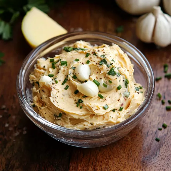 A bowl of hummus with green onions.