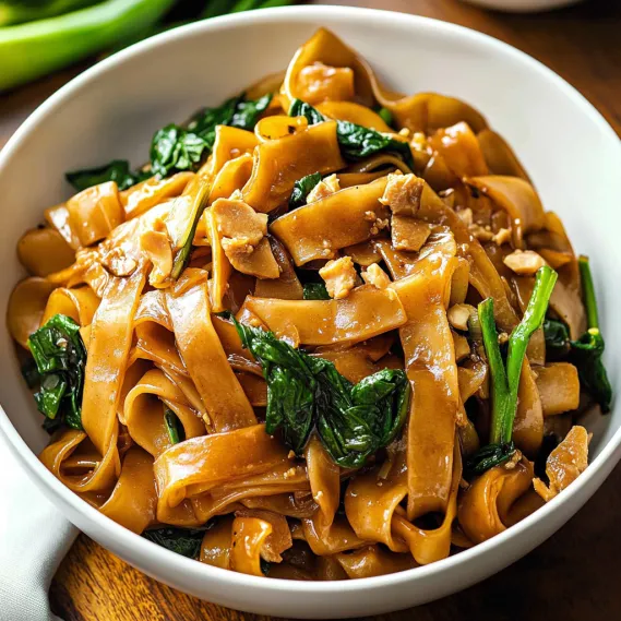 A bowl of noodles with vegetables.