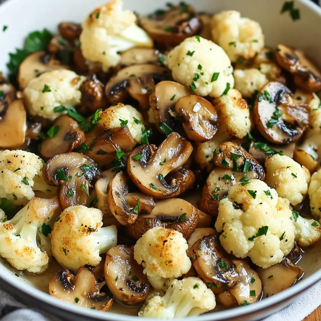 Cauliflower and Mushrooms