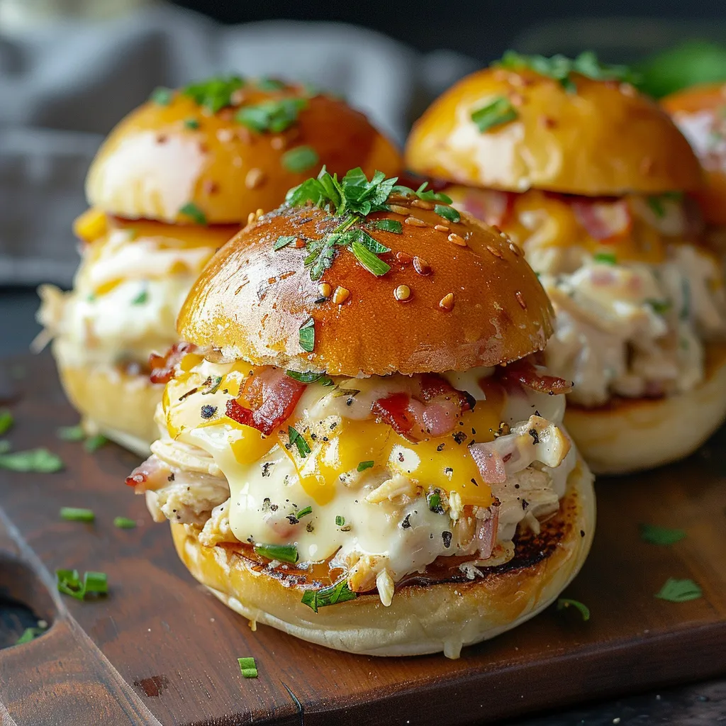 cheesy Chicken Bacon Ranch Sliders
