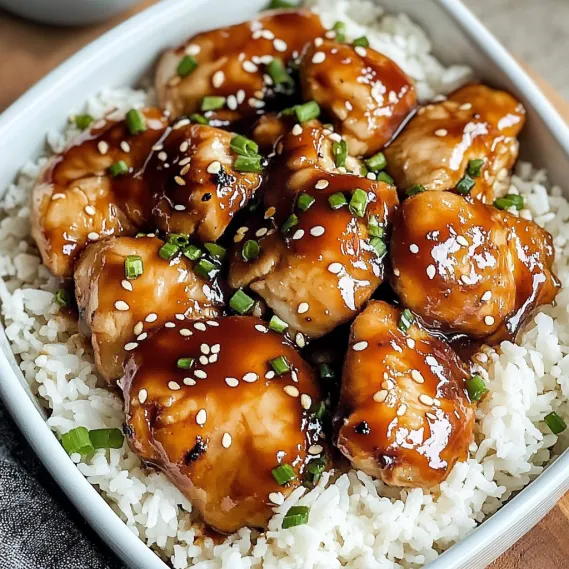 A plate of chicken with rice.