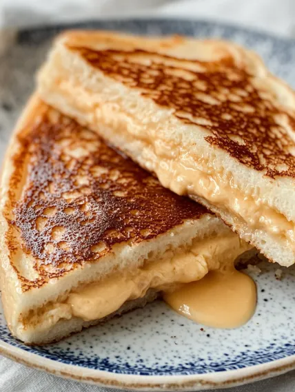 A sandwich with peanut butter and jelly.