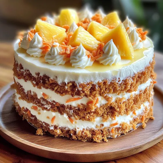 A cake with pineapple on top.