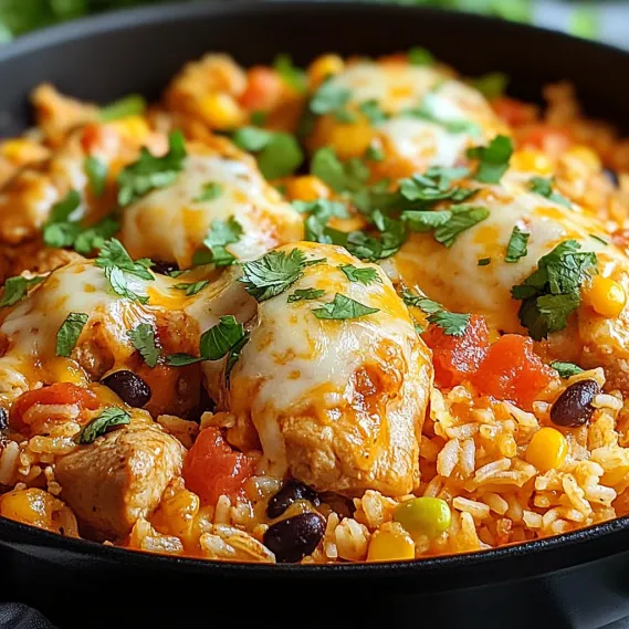 A plate of food with rice, beans, and cheese.