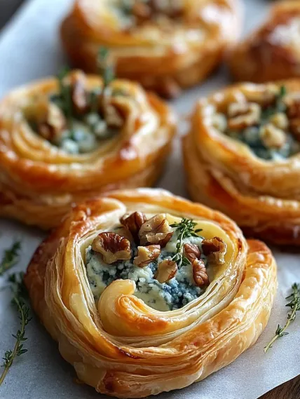 A pastry with a blue filling.