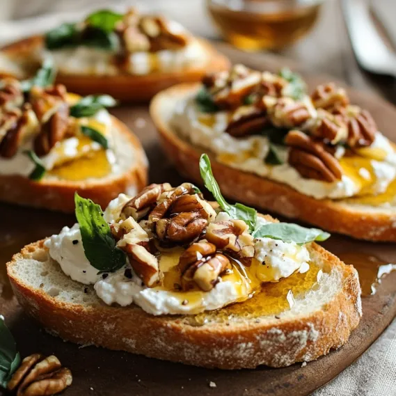 A plate of bread with walnuts and cheese.